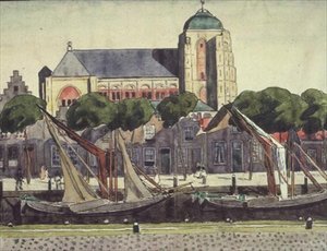 Kirken og havnen på Verre